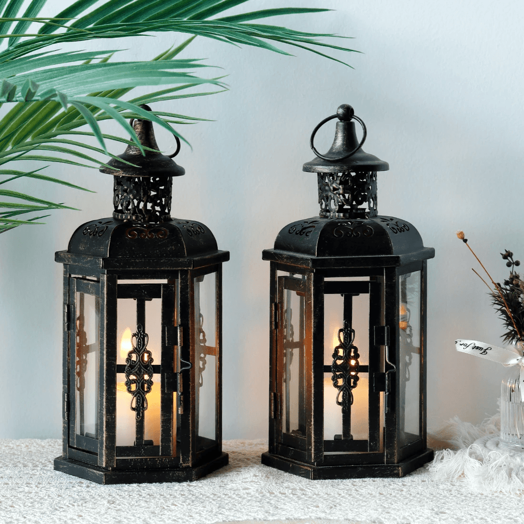 BowLift | Vintage Scandinavian Black Iron Candle Lantern