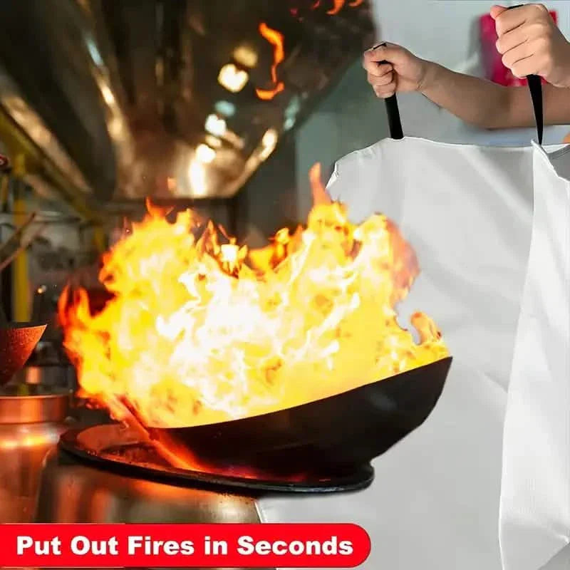 BowLift | 2-Pack: Premium Fiberglass Fire Blankets - Heat Resistant, Compact and Reusable