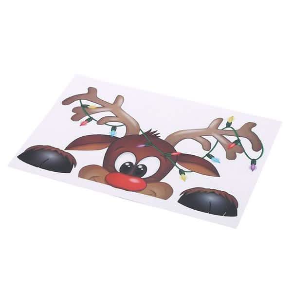 BowLift | 2-Pack: Santa Claus Moose Shop Hotel Christmas Window Double-Sided Glass Sticker