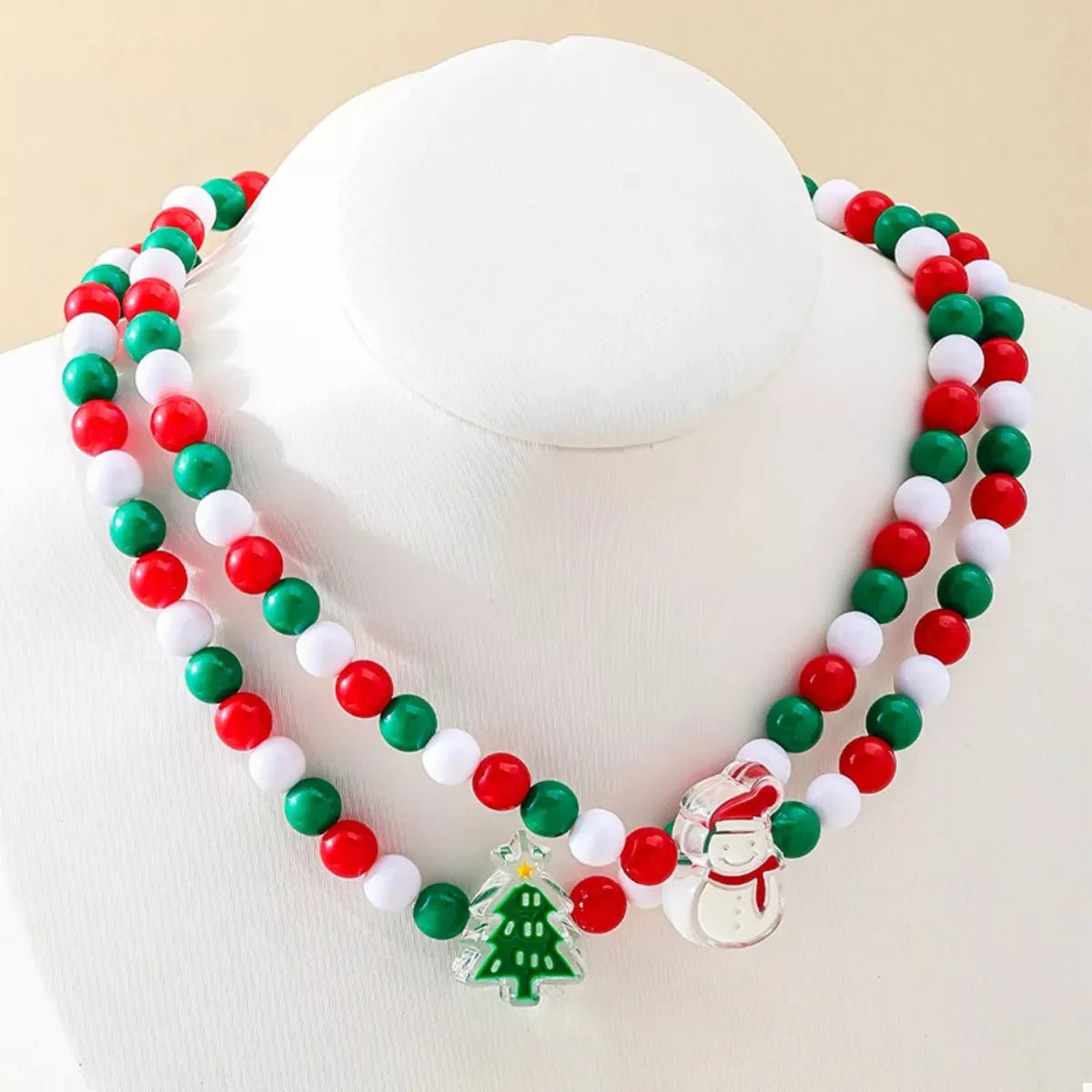 BowLift | 2 Piece Christmas Beaded Necklace with Holiday Charms