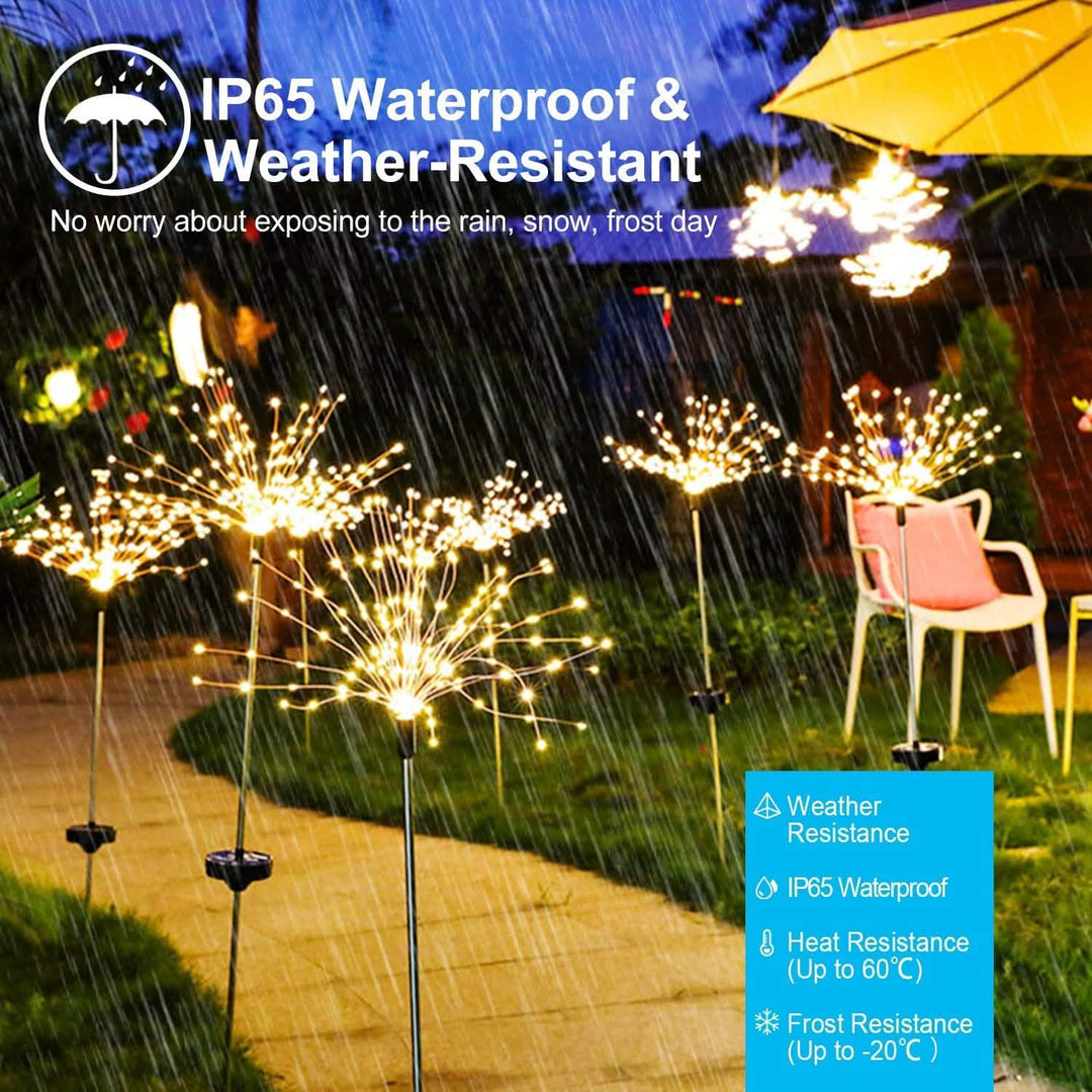 BowLift | 2-piece: Solar-powered star explosion garden lights