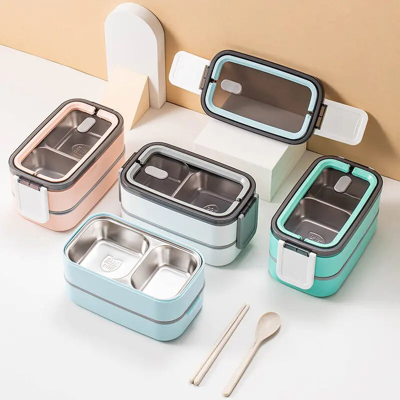 BowLift | 2-Tier Stainless Steel Bento Lunchbox - MealMate
