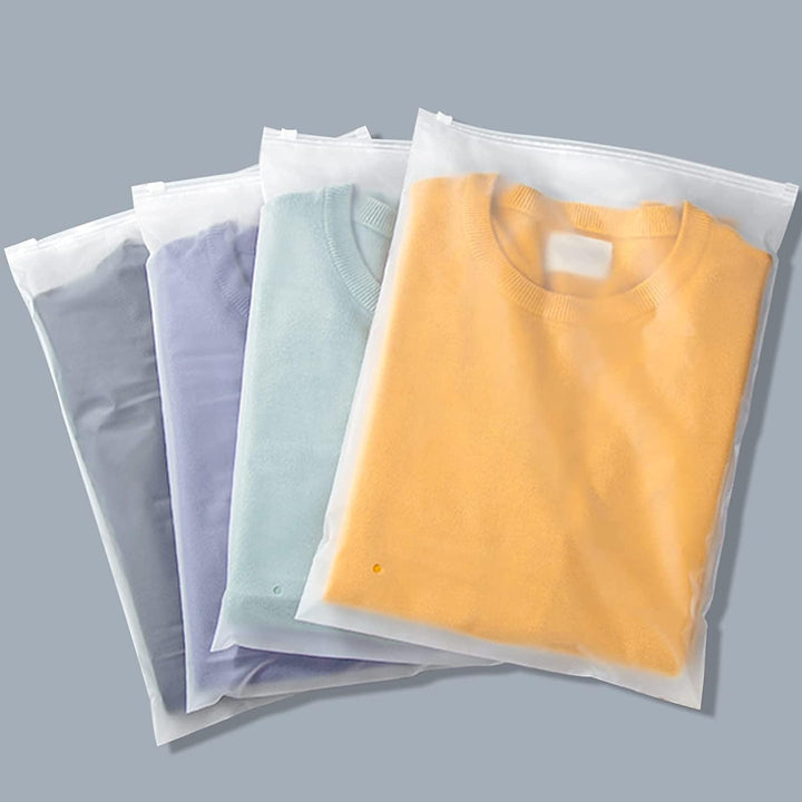 BowLift | Multi-Purpose Frosted Zip Storage Bags – 20-Pack Plastic Garment Sleeves (Buy 2 Sets, Take 1 FREE)