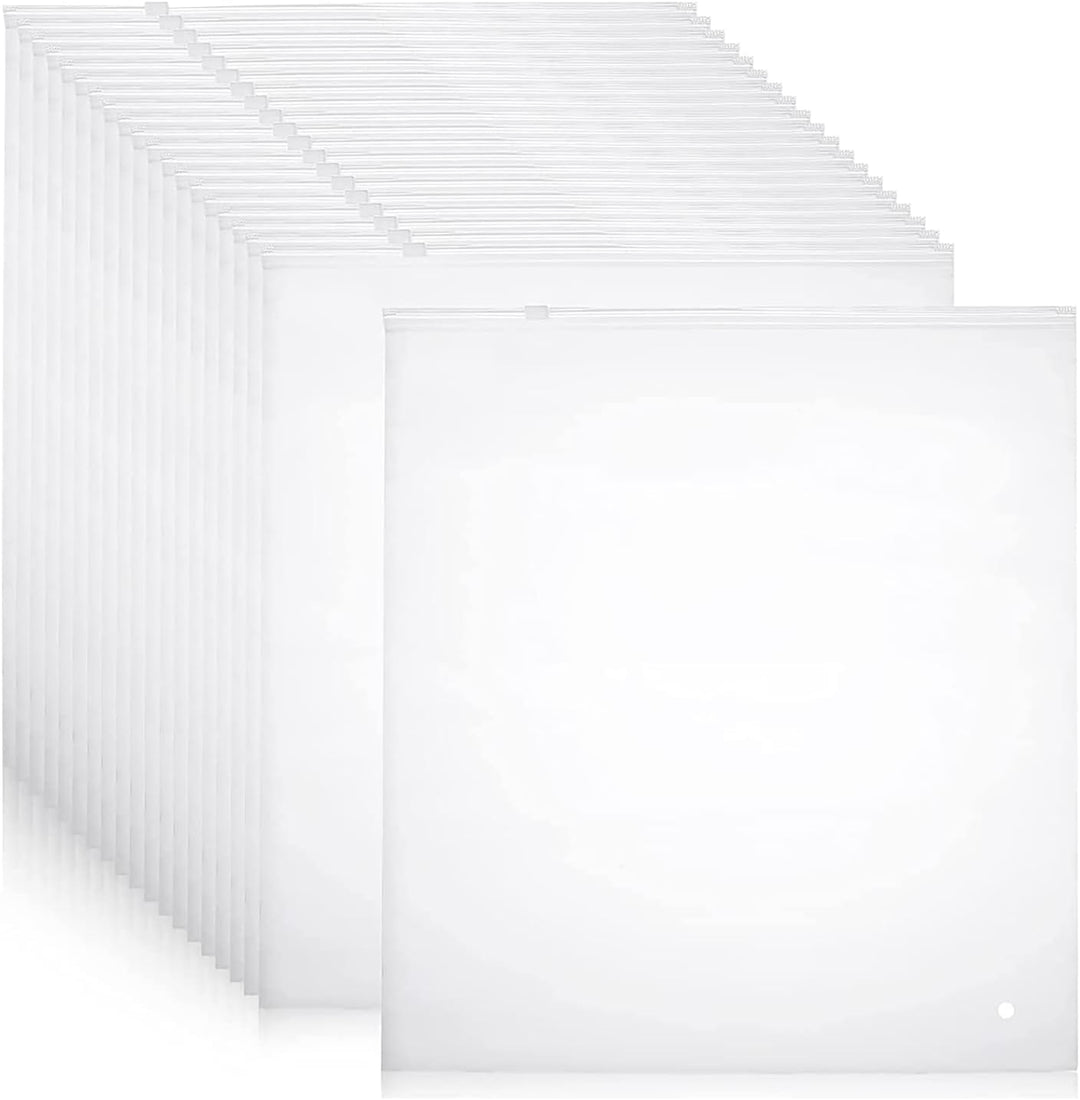 BowLift | Multi-Purpose Frosted Zip Storage Bags – 20-Pack Plastic Garment Sleeves (Buy 2 Sets, Take 1 FREE)
