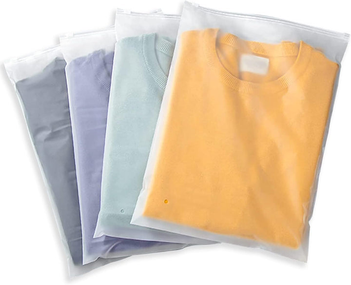 BowLift | Multi-Purpose Frosted Zip Storage Bags – 20-Pack Plastic Garment Sleeves (Buy 2 Sets, Take 1 FREE)