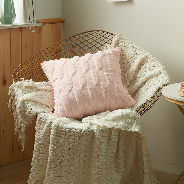 Textured Geometric Cushion