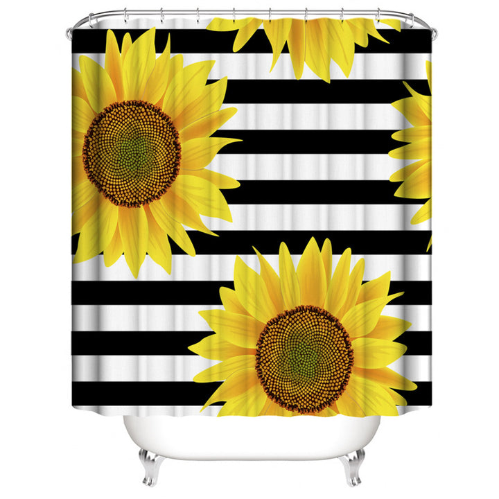 Floral Decorative Shower Curtain Bowlift