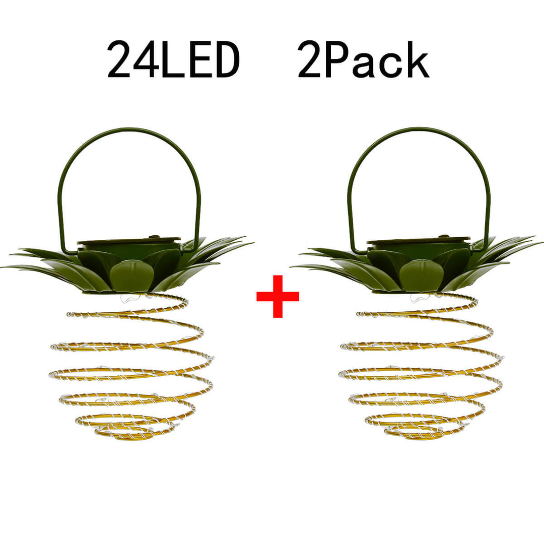 BowLift | Solar Pineapple Iron Lantern LED Copper Wire Outdoor Waterproof Garden Decorative Hanging Lights