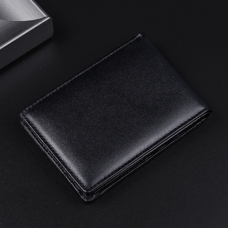 RFID-Blocking Leather Trifold Wallet