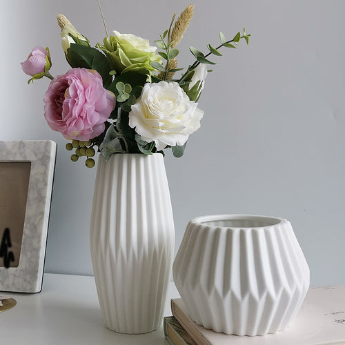 Textured Ceramic Geometric Planter Bowlift