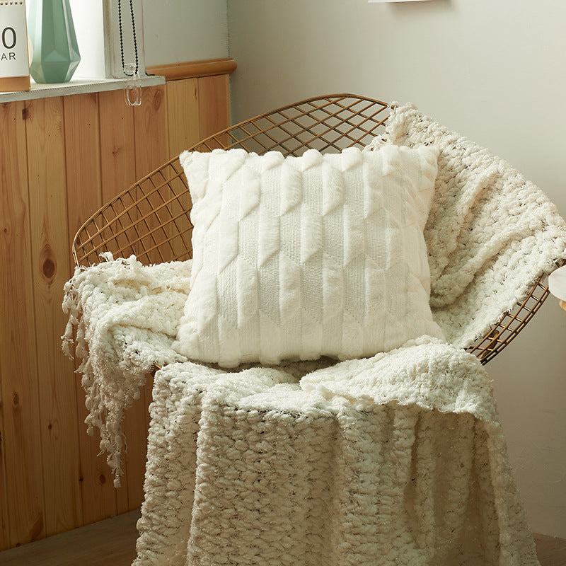 Textured Geometric Cushion