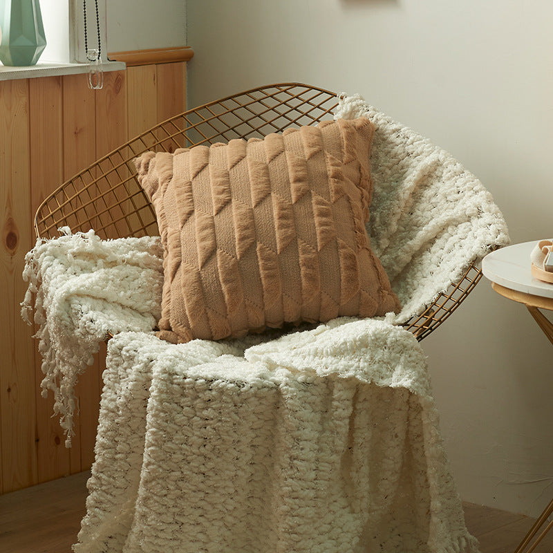 Textured Geometric Cushion