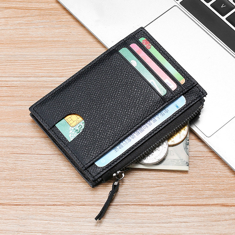 Textured Leather Card Holder