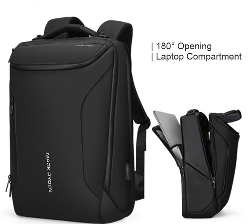 BowLift | Multifunctional 33L Large-capacity Backpack, with Streamlined Shape, Waterproof Design, 12 Types of Storage Compartments, 180¬∞Opening, Independent Computer Compartment, USB Charging Port