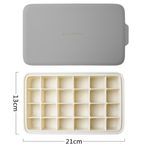 BowLift | Silicone Ice Mold with 12 Hexagon or 24 Square Cavities, with Food Grade Silicone, Dustproof Lid, Dishwasher Safe and Easy to Demold