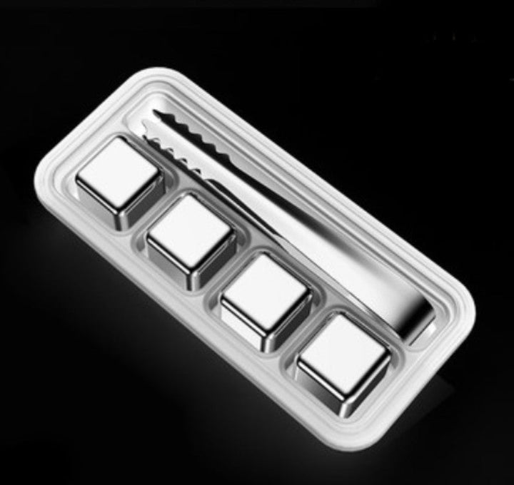 BowLift | Reusable 304 Stainless Steel Ice Cubes, with 3-minute Rapid Cooling and Portable Storage Box, without Diluting the Taste, for Drinks, Coffee, Wine and More