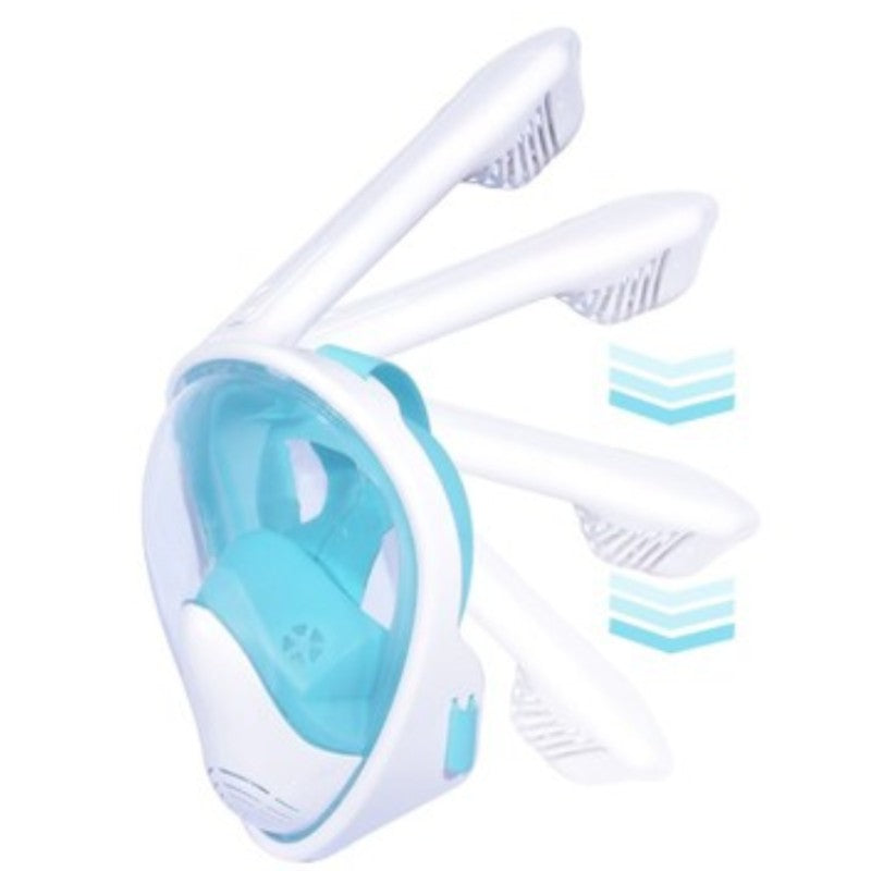 BowLift | Foldable Full Face Snorkel Mask, with 180 Degree Panoramic Viewing, Anti-Fog & Anti-Leak Design, for Kids and Adults (1 pc)