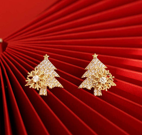 Rotating Christmas Tree Earrings | Bowlift