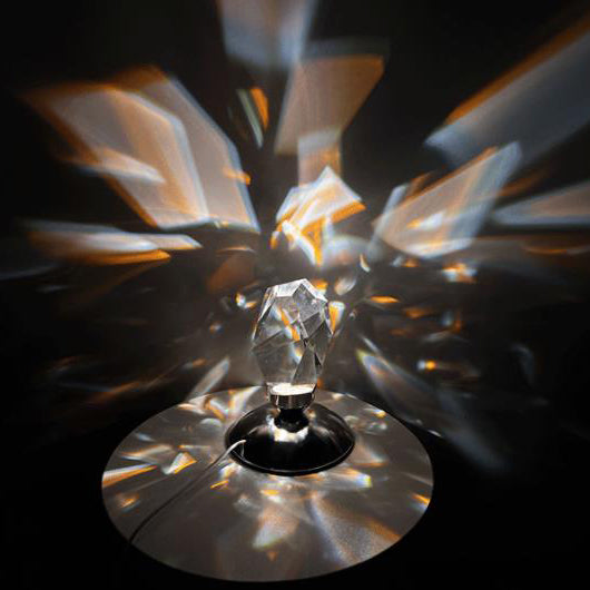 BowLift | LuxorLite Diamond Crystal LED Table Lamp | Luxurious Mood Light | 3 or 16 Color Change | Wireless Night Light
