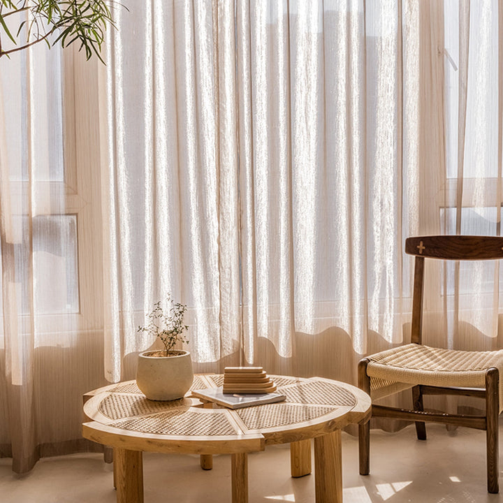 Transparent Linen Curtains, Light and Modern for Living Room | Bowlift