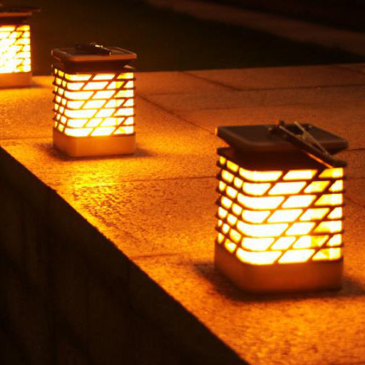 BowLift | Solar Flame Torch Light Square LED Garden Lawn Decorative Hanging Light