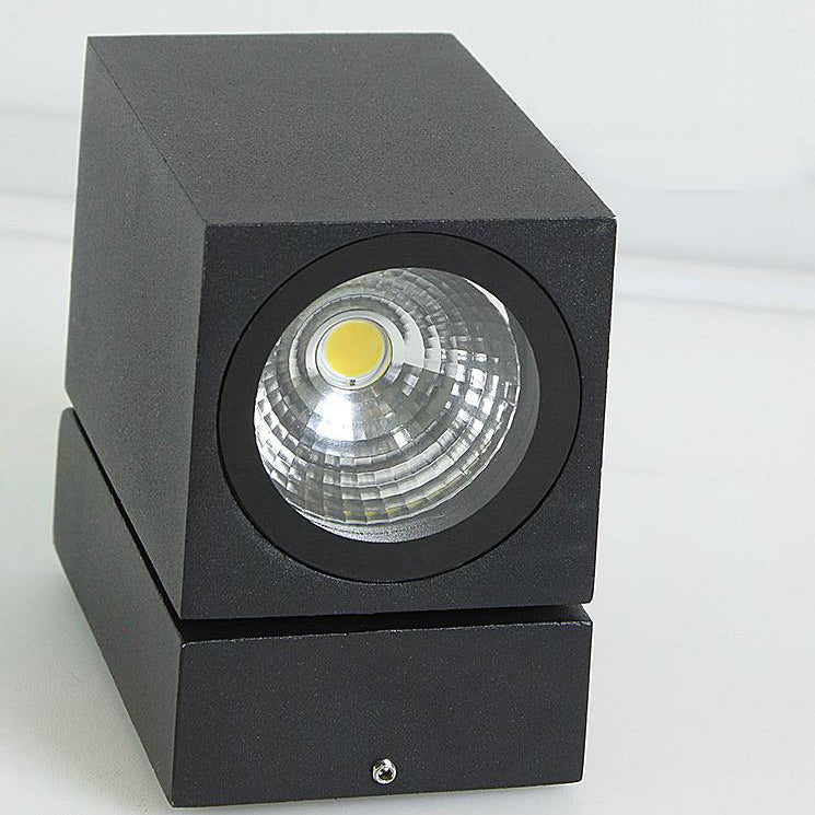 Modern Outdoor Waterproof Square Spotlight Adjustable Angle LED Garden Wall Sconce Lamp | Bowlift