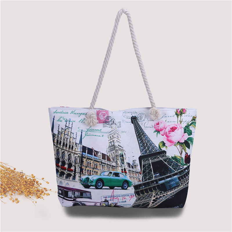 Large beach bag with London motif Bowlift
