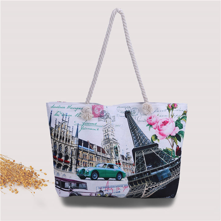 Large beach bag with London motif Bowlift