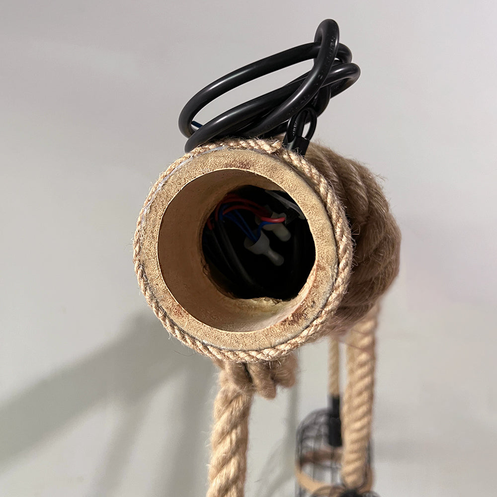 BowLift | AlessioGlow - Luxury Retro Wood and Metal Pendant Light