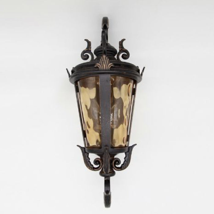 Traditional European Waterproof Aluminum Glass Cylinder 1-Light Wall Sconce Lamp For Outdoor Patio | Bowlift