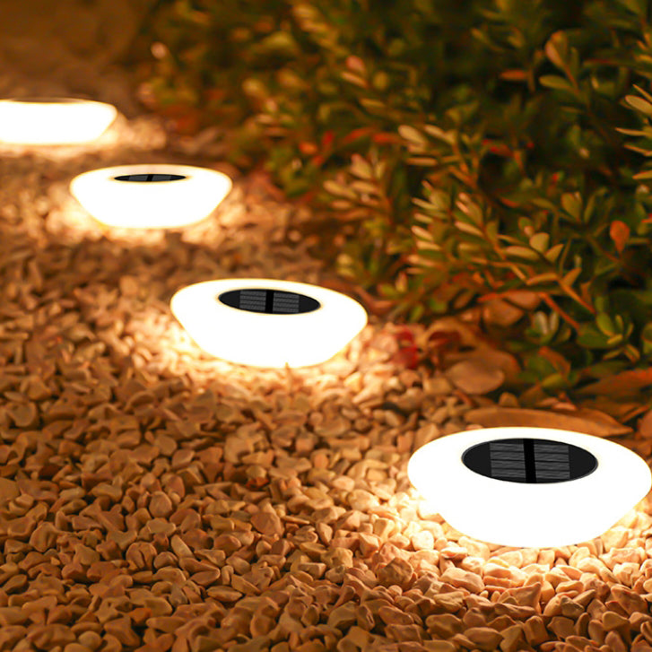 Modern Simplicity Solar Waterproof PP PS Round Conic LED Landscape Lighting Outdoor Light For Garden | Bowlift