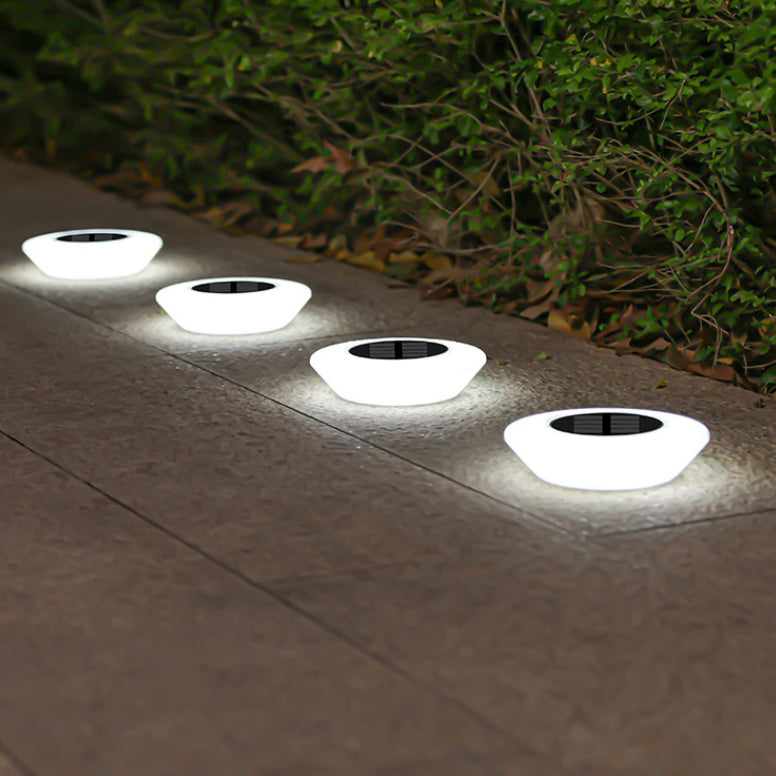 Modern Simplicity Solar Waterproof PP PS Round Conic LED Landscape Lighting Outdoor Light For Garden | Bowlift