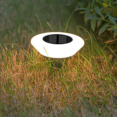 Modern Simplicity Solar Waterproof PP PS Round Conic LED Landscape Lighting Outdoor Light For Garden | Bowlift