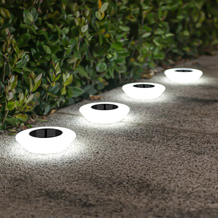 Modern Simplicity Solar Waterproof PP PS Round Conic LED Landscape Lighting Outdoor Light For Garden | Bowlift