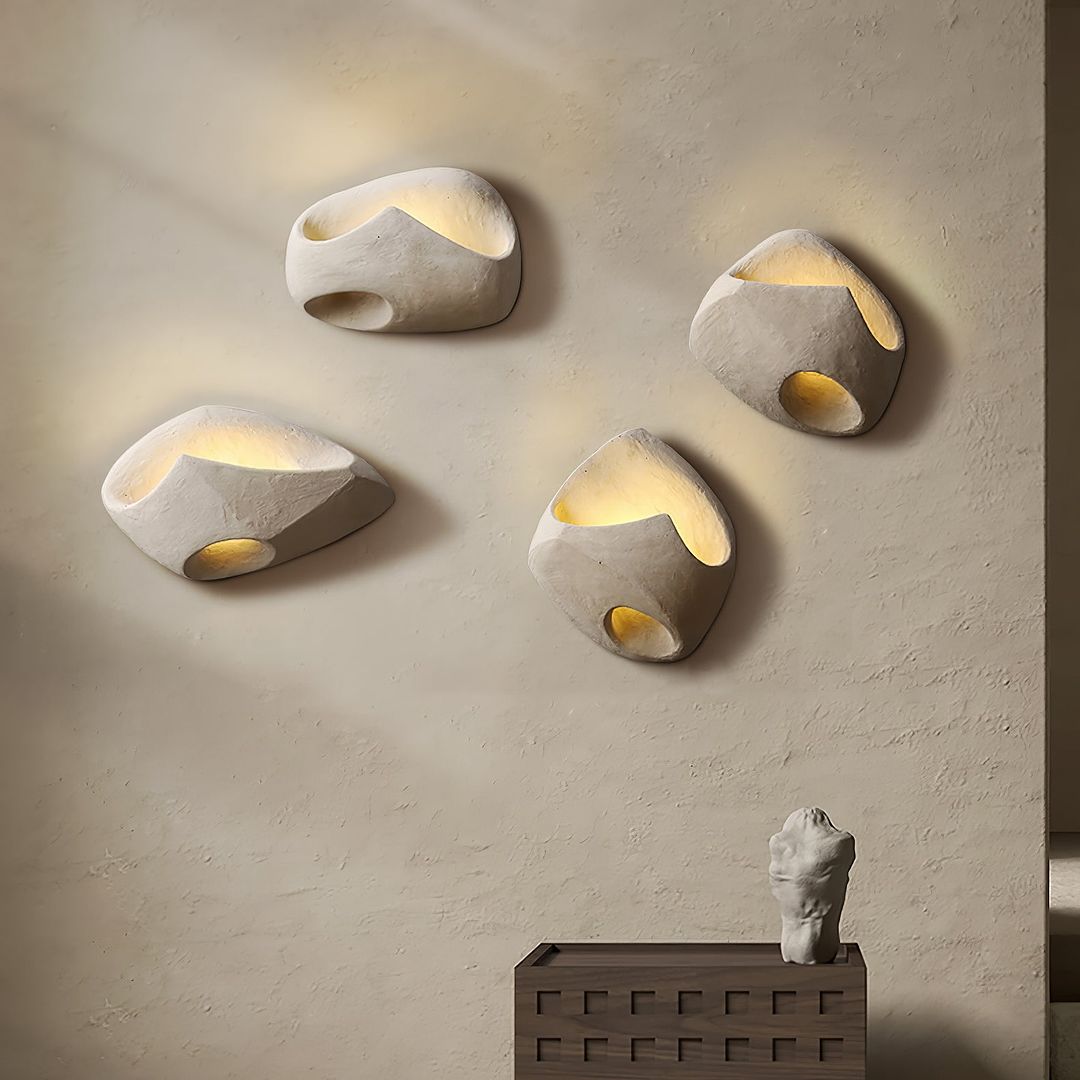 BowLift | Wall lamp made of Polystyrene in Wabi-Sabi Style