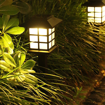 Traditional Rustic Waterproof Solar House ABS LED Outdoor Landscape Light For Garden | Bowlift