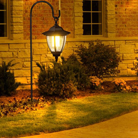 Traditional Farmhouse Waterproof Solar Lanterns Plastic Ground Plug LED Landscape Light For Garden | Bowlift