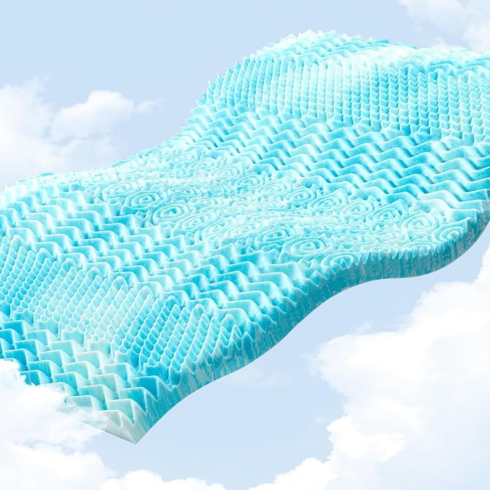 Premium Cooling Egg Crate Foam Mattress Topper | Bowlift