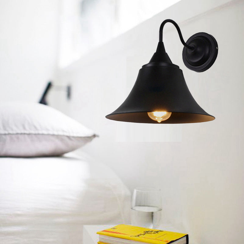 BowLift | Expansive Metal Wall Lamp Farmhouse 1 Head Dining Room Wall Light with Curved Arm