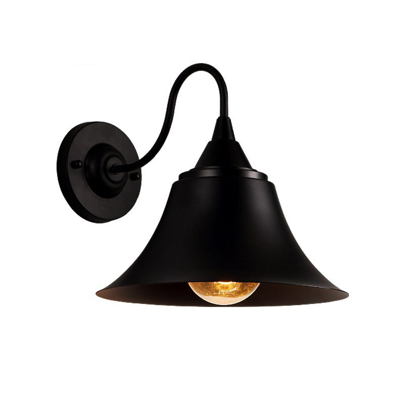 BowLift | Expansive Metal Wall Lamp Farmhouse 1 Head Dining Room Wall Light with Curved Arm