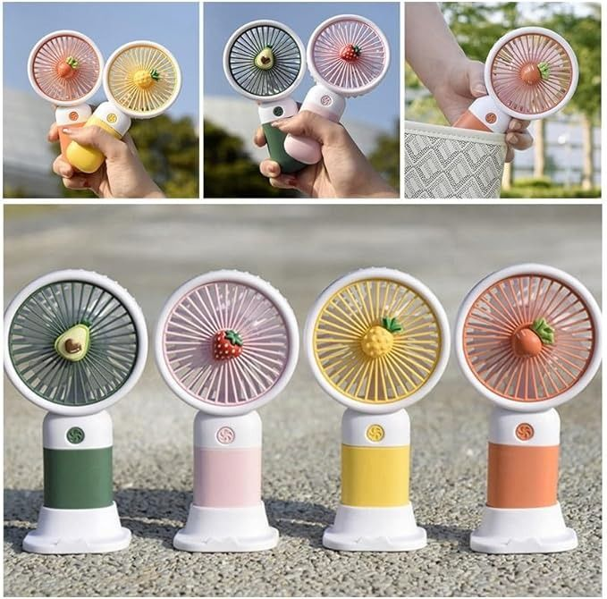 MTech Portable Handheld Fan – Strong Wind, Noiseless, Rechargeable Mini Fan With Base | Bowlift