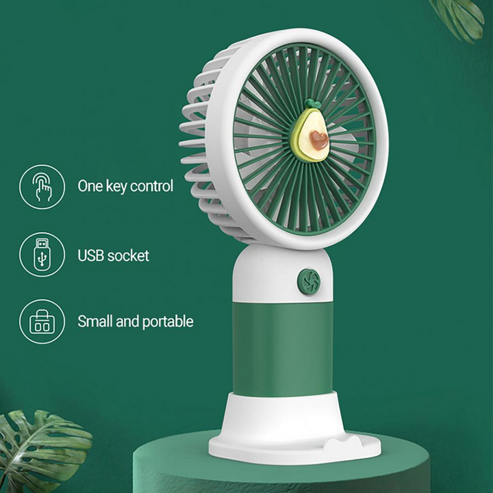 MTech Portable Handheld Fan – Strong Wind, Noiseless, Rechargeable Mini Fan With Base | Bowlift