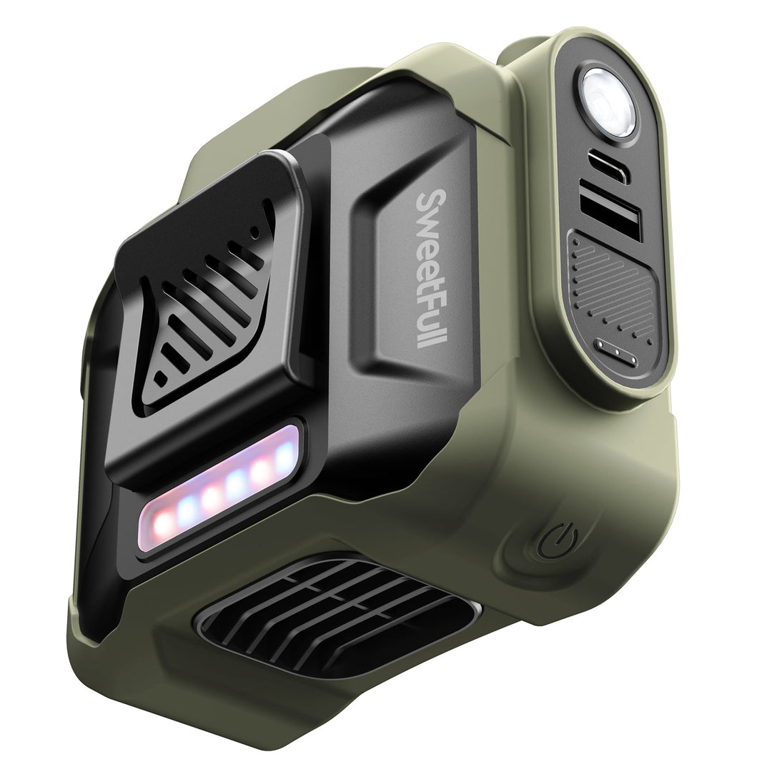 10000mAh Waist fan,Portable Belt Clip on Personal Fan | Bowlift