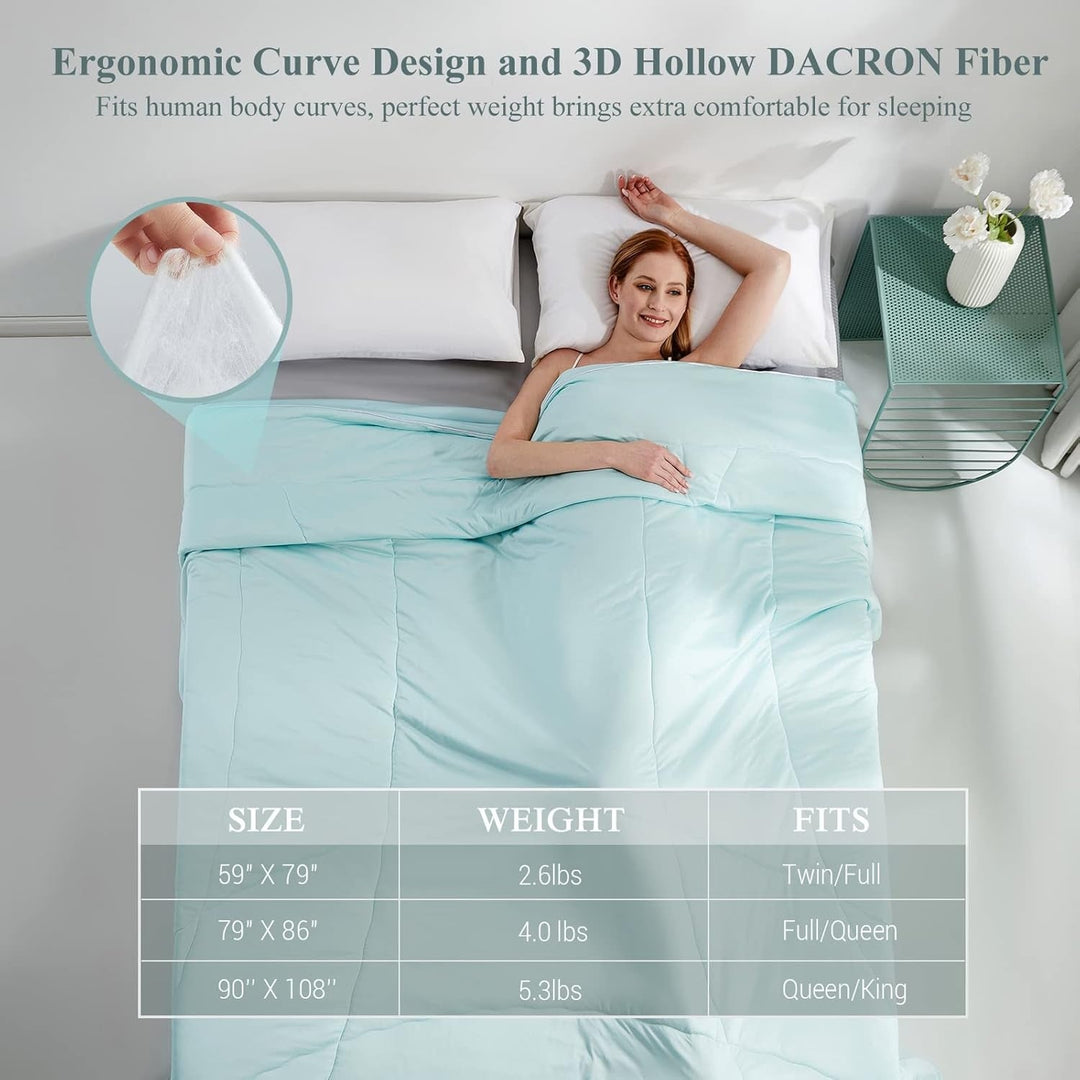 Ultra Soft Cloudy 3D Cooling Comforter  Extreme Q Max 0.5-Lake Blue | Bowlift