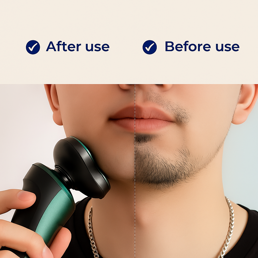 4-in-1 Grooming – Waterproof – LED Display – USB Rechargeable – Wet and Dry Shaving Bowlift