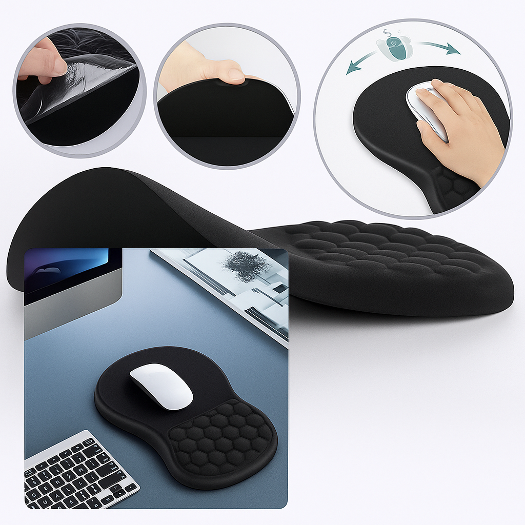 Relieves Wrist Pain – Cushioned Non-Slip Base – For Office Work & Gaming Bowlift
