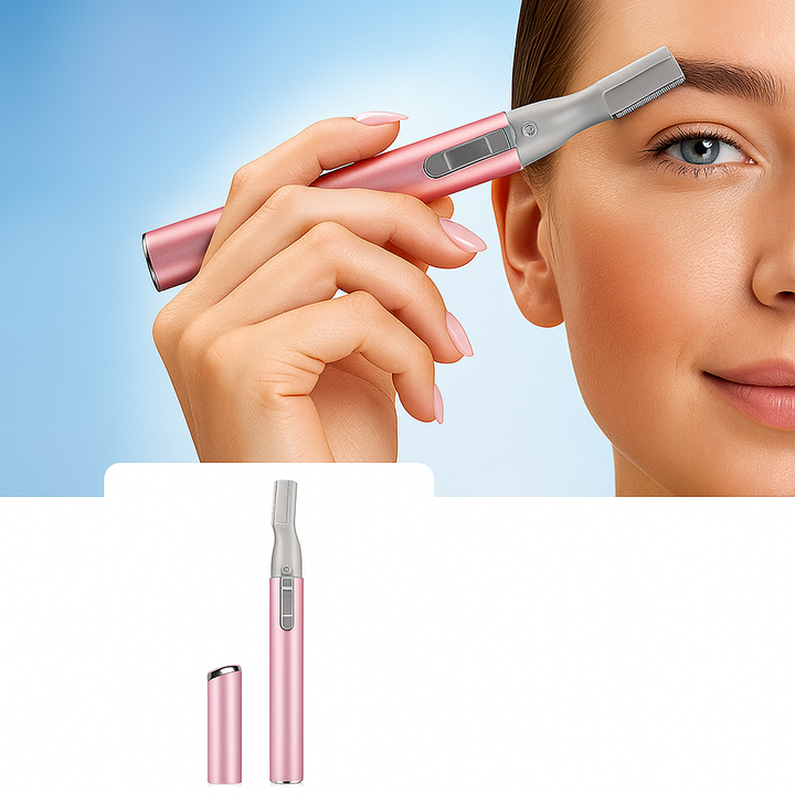 Painless Precision – Stainless Steel Mini Facial Shaver – For Sensitive Skin & On-the-Go Grooming Bowlift
