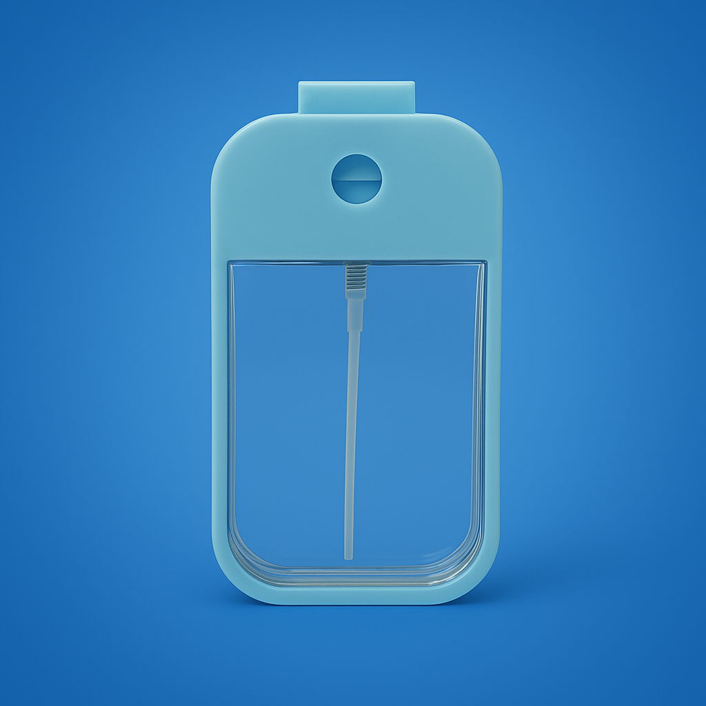 Leak-Proof Fine Mist Refillable – Compact Card-Shape for Perfume & Sanitiser Bowlift