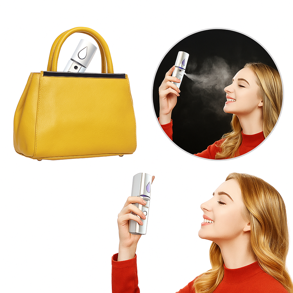 Deep Hydration Nano Mist – USB Rechargeable Handheld – Travel & Home Skincare Bowlift