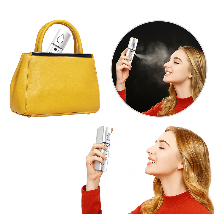 Deep Hydration Nano Mist – USB Rechargeable Handheld – Travel & Home Skincare Bowlift